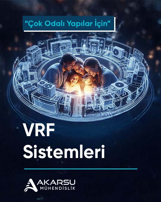 Geniş alanların ve çok odalı yapıların iklimlendirilmesinde konforu, estetiği ve enerji tasarrufunu bir araya getiren en ileri teknoloji VRF (Variable Refrigerant Flow) sistemleridir. Antalya Akarsu Mühendislik olarak, değişken debili soğutucu akışkan teknolojisiyle, yapılarınızın her odasına özel iklimlendirme konforu sağlıyoruz.